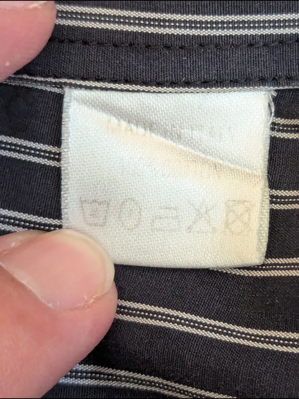Gucci Men's Striped Dress Shirt Size 41 16 Charcoal Black White Made In Italy